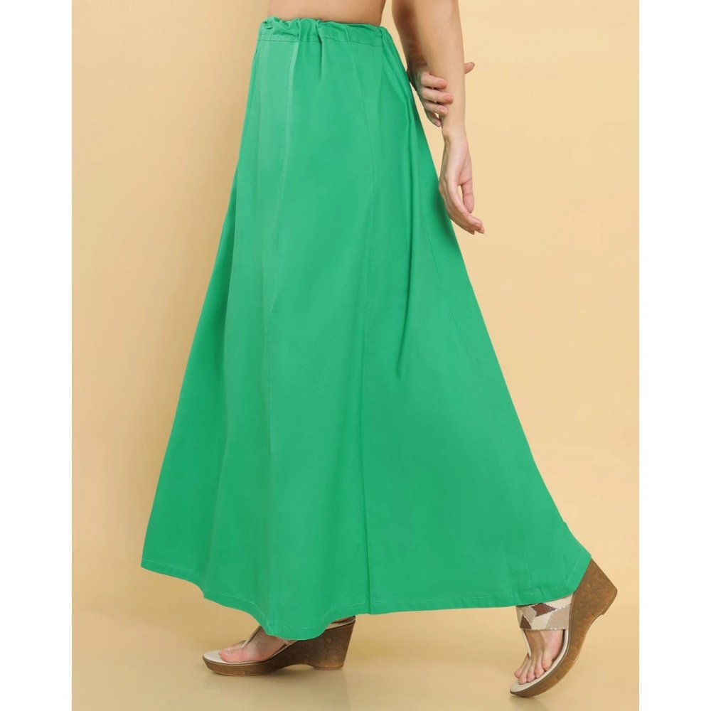 Generic Women's Cotton Solid Free Size Petticoat (Green) - Image 3
