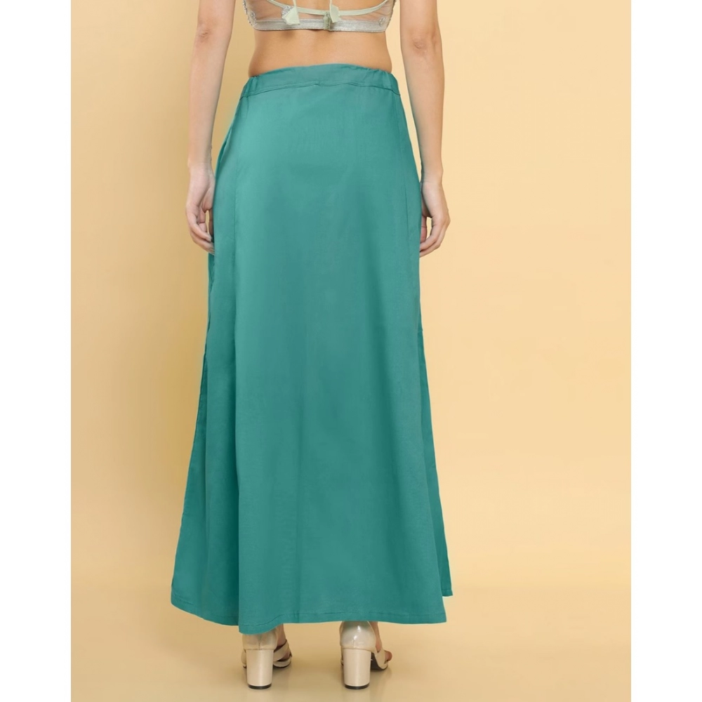 Generic Women's Cotton Solid Free Size Petticoat (Green) - Image 3