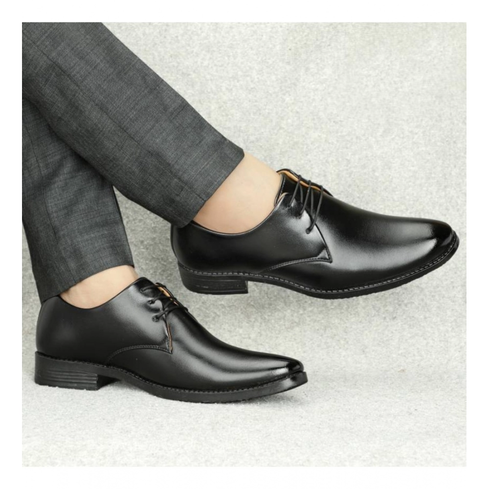 Generic Men's Faux Leather Formal Shoes (Black) - Image 2