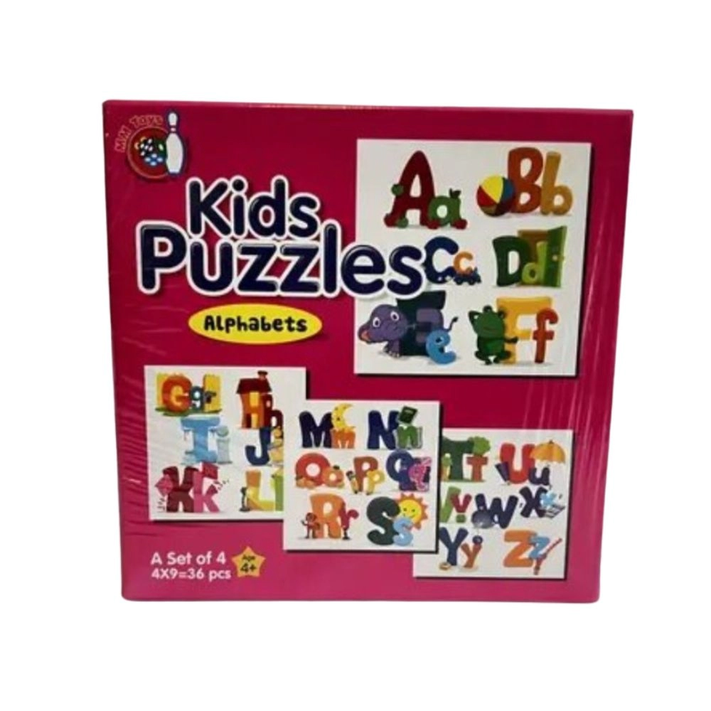 4_Pcs Set Alphapet Puzzle | Cardboard | Educational Toys | 4+ Years