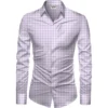 Generic Men's Casual Floral Printed Cotton Blend Unstitched Shirt Fabric 1.6 Mtrs (Purple)
