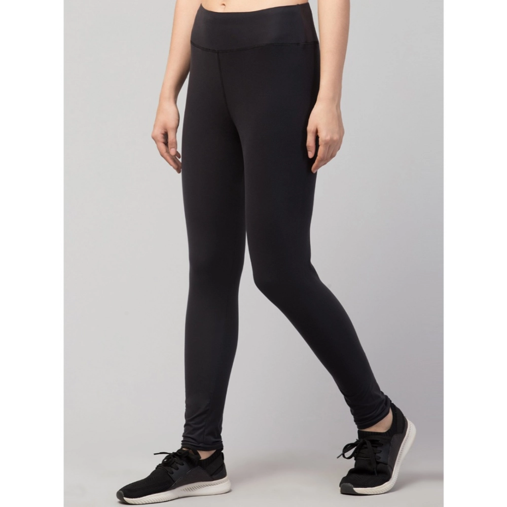 Generic Women's Polyester Solid Ankle Length High-Rise Tights (Black) - Image 5