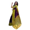 Generic Women's Silk Printed Saree With Unstitched Blouse 5.5Mtr (Wine)