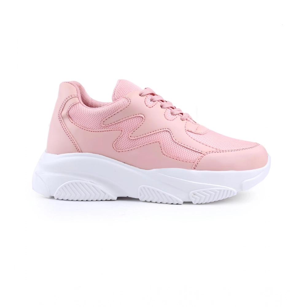 Generic Women's Casual Mesh Printed Lace-Ups Shoes (Pink) - Image 3