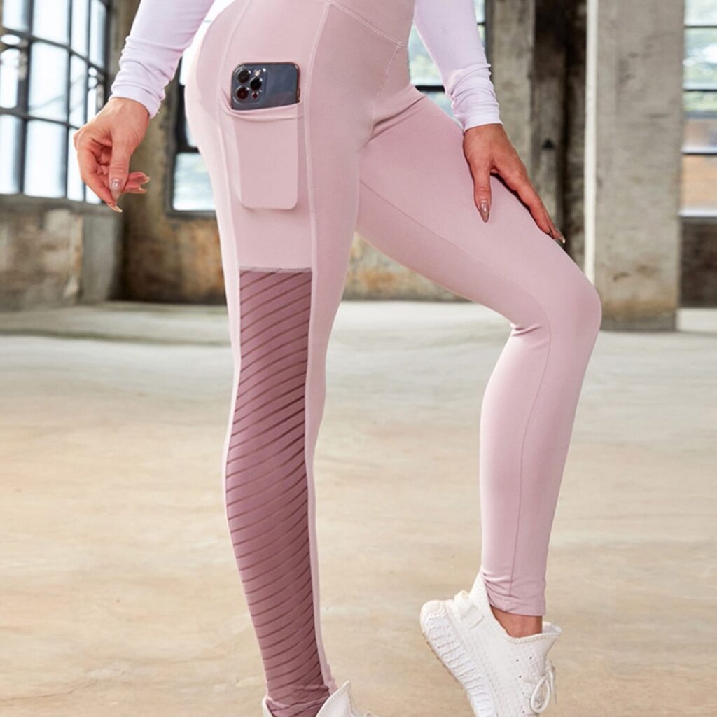 Womens Yoga Fitness Leggings Tight-Fitting Cropped Base Layer Pants