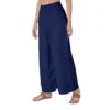 Generic Women's Casual Rayon Solid Ankle Length Palazzo (Navy Blue , Free Size)