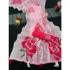 Generic Women's Linen Cotton Printed Saree With Unstitched Blouse 5.5Mtr (Pink)