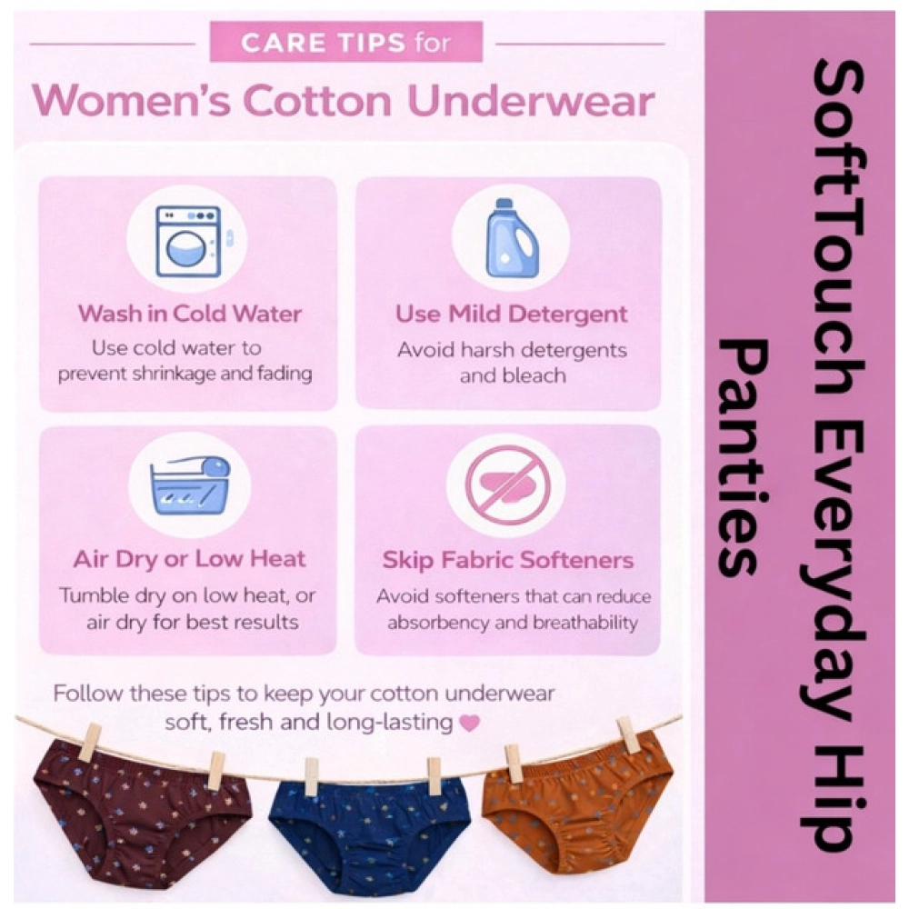 Generic Pack of_6 Women's Cotton Printed Hipster Panty (Multicolor) - Image 5