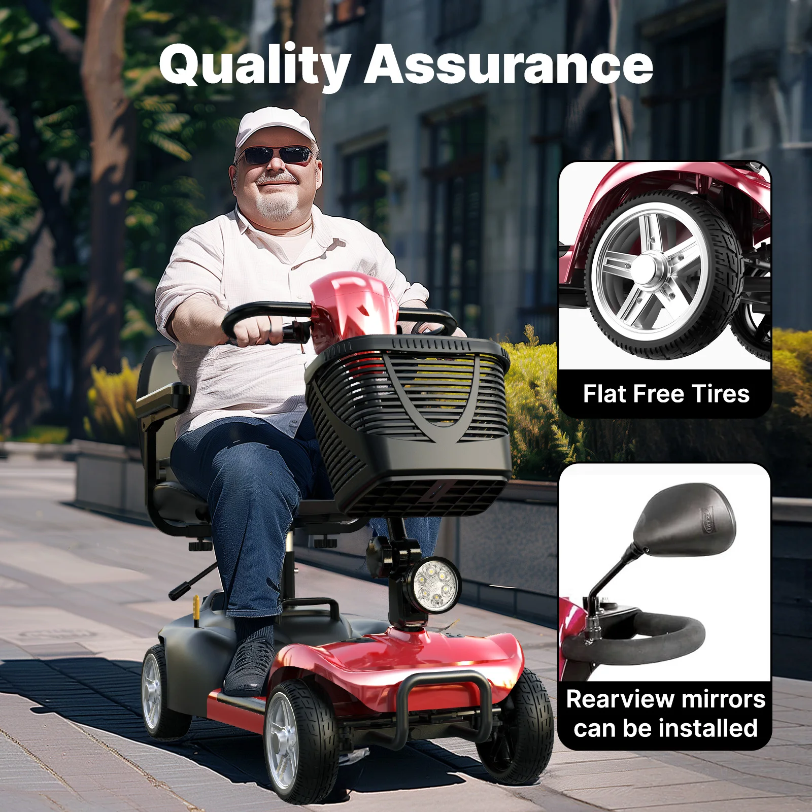 iscooter X02 Electric Mobility Scooter - 250W Power | 12Ah Battery | 5Mph Speed | 12Mi Range - One Size - Escooter Clinic - Image 4