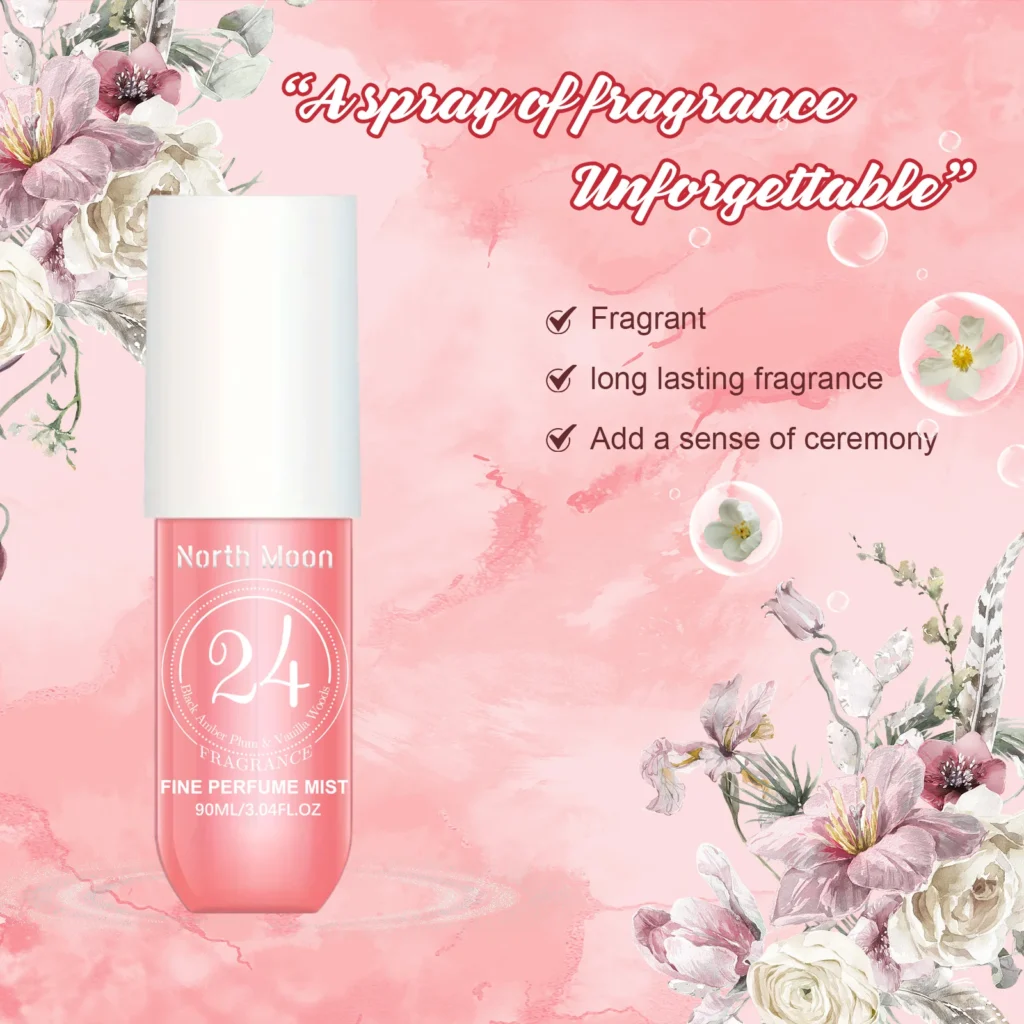 North Moon 90ml Brazilian Perfume Spray Fresh Lasting Floral Fragrance Romantic Flirting Pheromone Ladies' Dating Perfume Spray