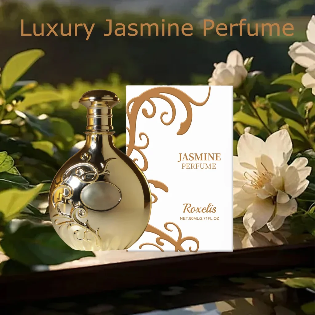 Roxelis 80ml Luxury Jasmine Perfume Natural Floral Fragrance Fresh Elegant Scent Charming Dating Romantic Jasmine Arab Perfume