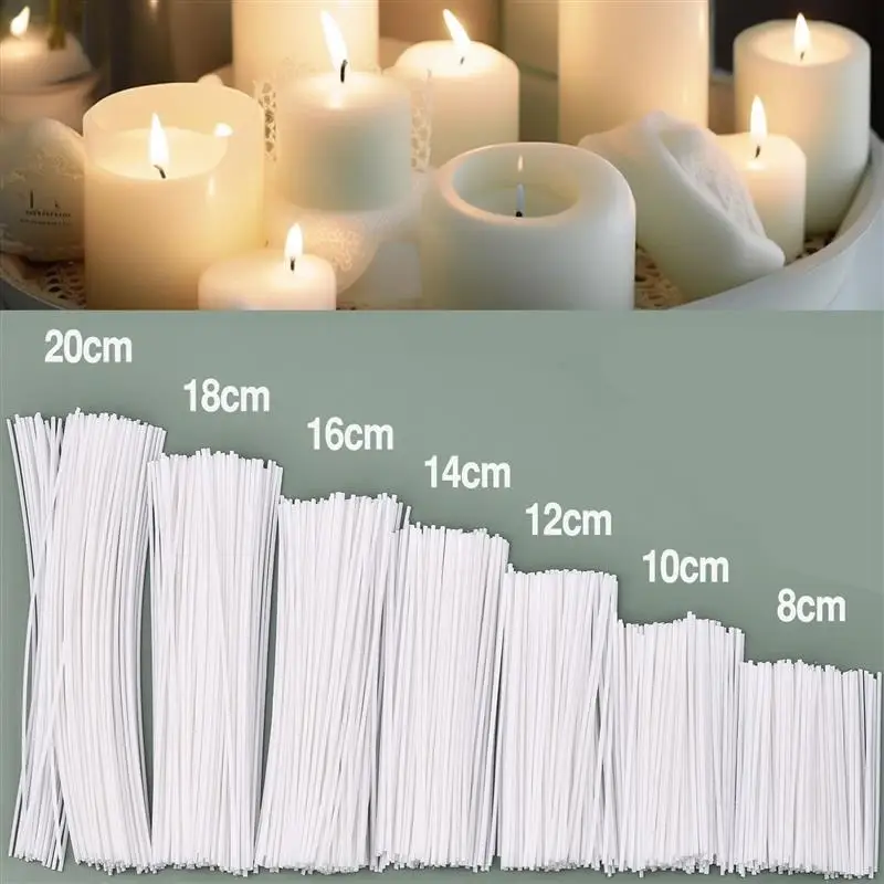 30-100pcs Set Waxed Cotton Candle Wicks Set Smokeless Wax Core DIY Soy Wax Core Woven Kerosene Lamp Candles Making Supplies