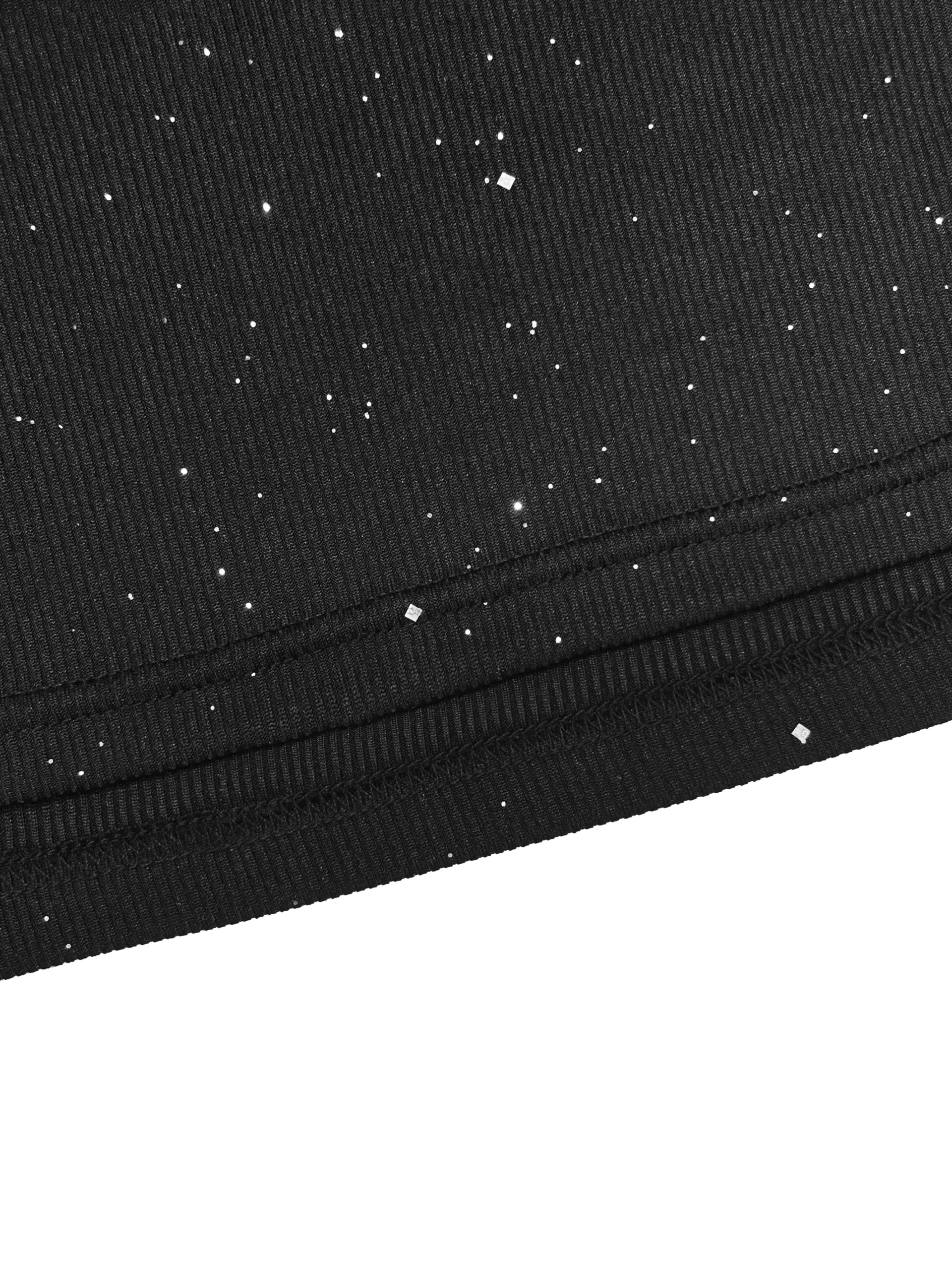 Sexy Women's Stand Collar Cape Mini Dress Sequins Sparkling Club Party Night Out Fitted Bodycon Elegant Autumn Winter - Image 5