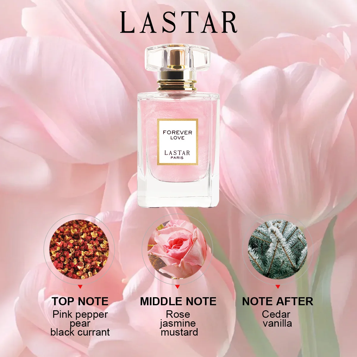 New Year/Christmas gifts,LASTAR Women's Perfume, 1.86fl oz/55ml. Long-Lasting Fragrance, Rose Scent.For use on dates. - Image 2