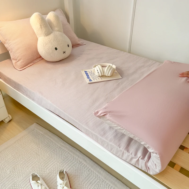 Universi Student Dormi Mattr Cover Waable Cotton Pad Full Wrap Single Person 90x200 Bed Mattr Quilt Cover