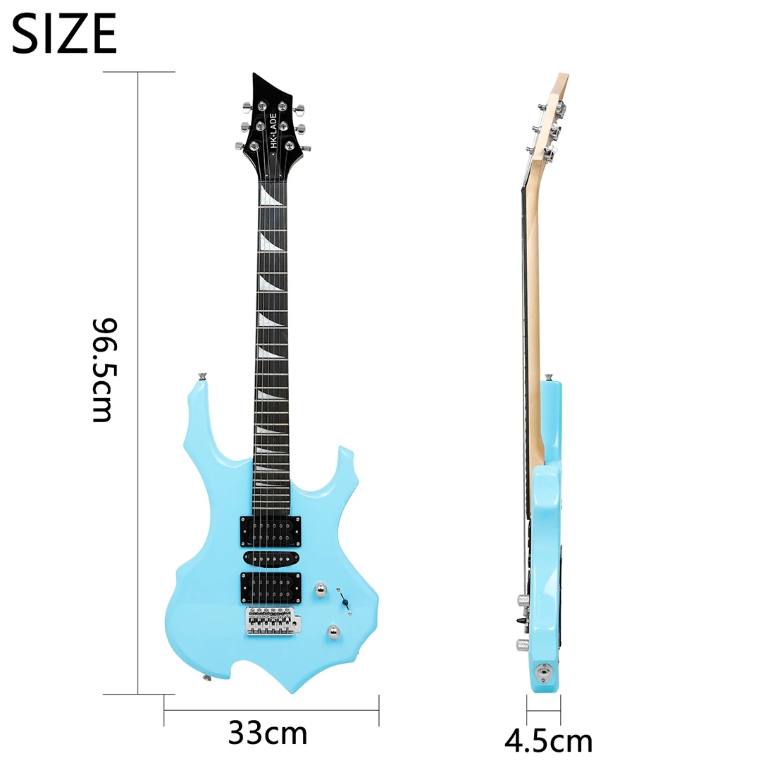  HK·LADE 6 String Electric Guitar Set with Speaker Amplifier Guitar Performance Special Set Alien Guitar Practice - Image 5