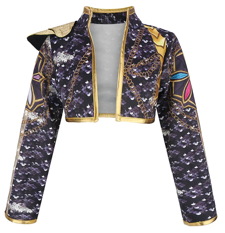 Kpop Idol Uniform Cosplay Costume Girls Black Jacket Tops+Shorts For Kids Birthday Party Halloween Carnival Performance Outfits - Image 4