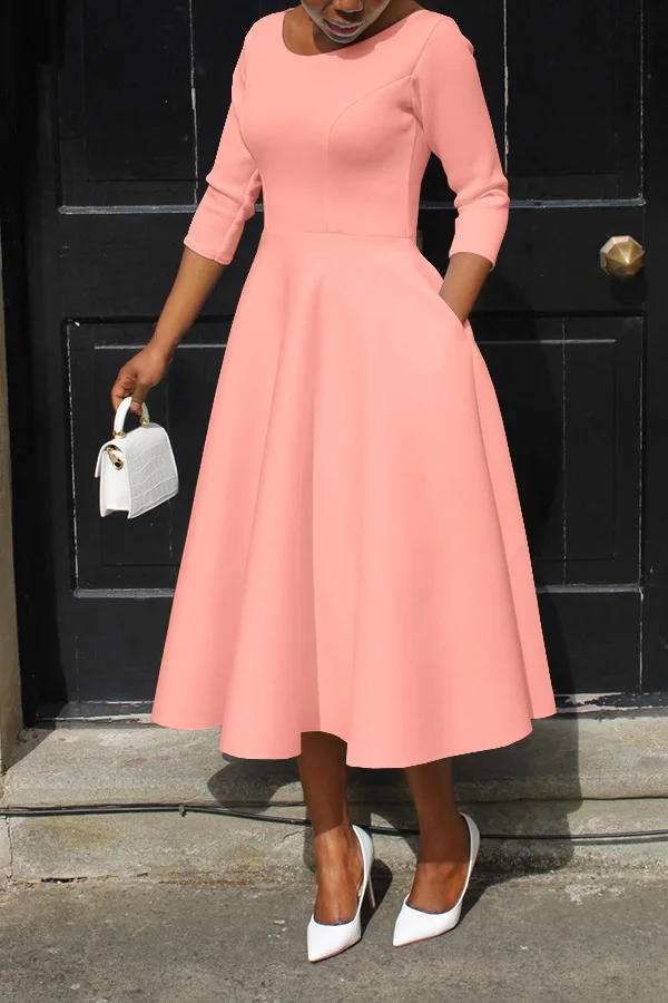 Elegant Evening Maxi Dress Women Solid O Neck High Waist 2023 Party Wedding Cocktail Birthday Long Dresses Women - Image 5