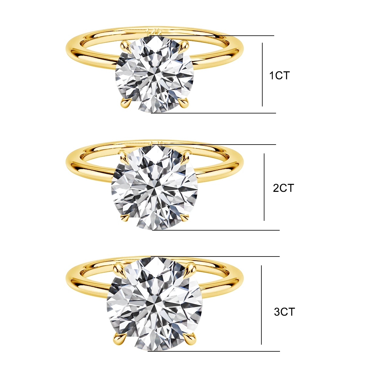 Szjinao 100% Real Gold 14k Gold Moissanite Ring Women Luxury Wedding AU585 K Gold Jewelry Promise Rings Clearance Sale Items Hot - Image 5