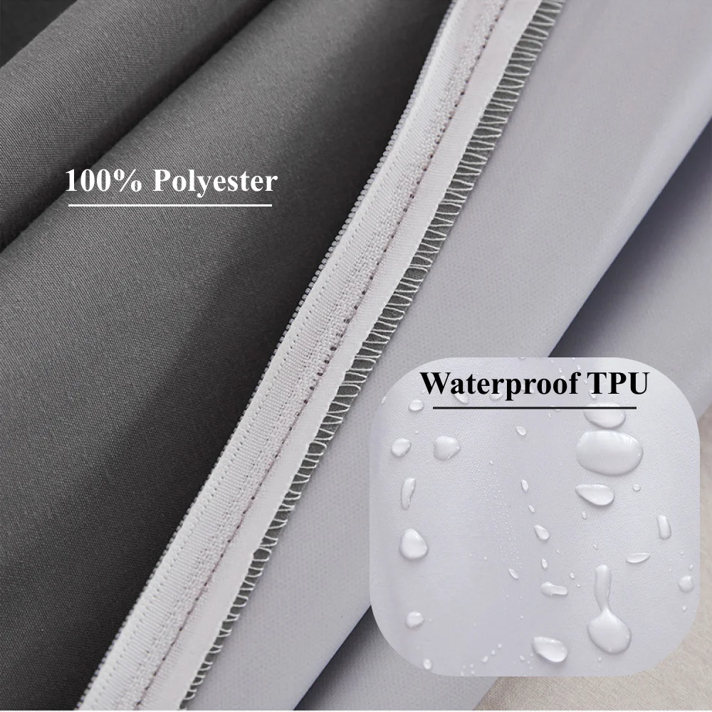6-Sides Fully Enclosed Waterproof Mattress Cover with Zipper Dust-proof Fitted Sheet for Double Bed, Twin, Full, Queen, King - Image 3