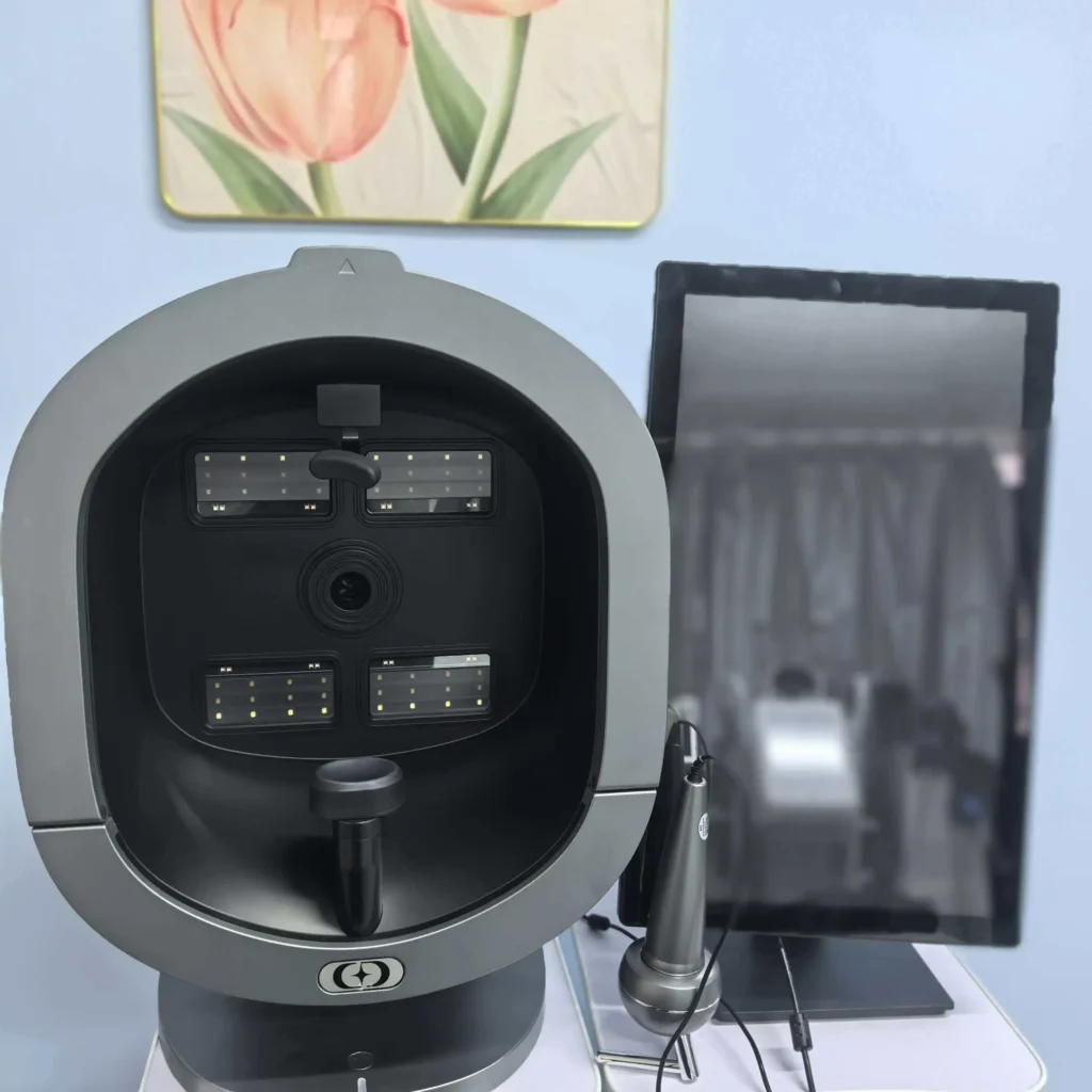 Latest 3D Smart Facial Skin Analyzer X5 Intelligent AI Scalp Test Machine LED Desktop Hair Loss Prevention Skin Tester for Salon