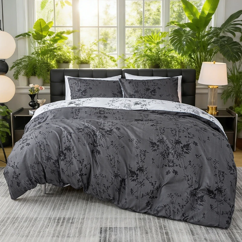 3pcs Zhusheng Kongye Pattern Print Duvet Cover Set, Soft Skin-Friendly Bedding Set Includes 1 Duvet Cover And 2 Pillowcases