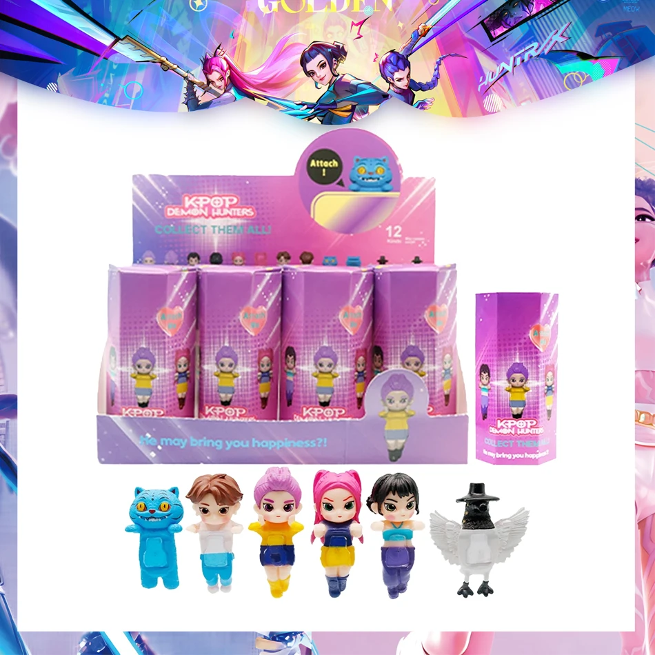 New k pop demon hunters Series Blind Box Derpys Tiger Rumi Mira Zoey Sussy Figurine Doll Mini Decor Model Toys Girl Gifts