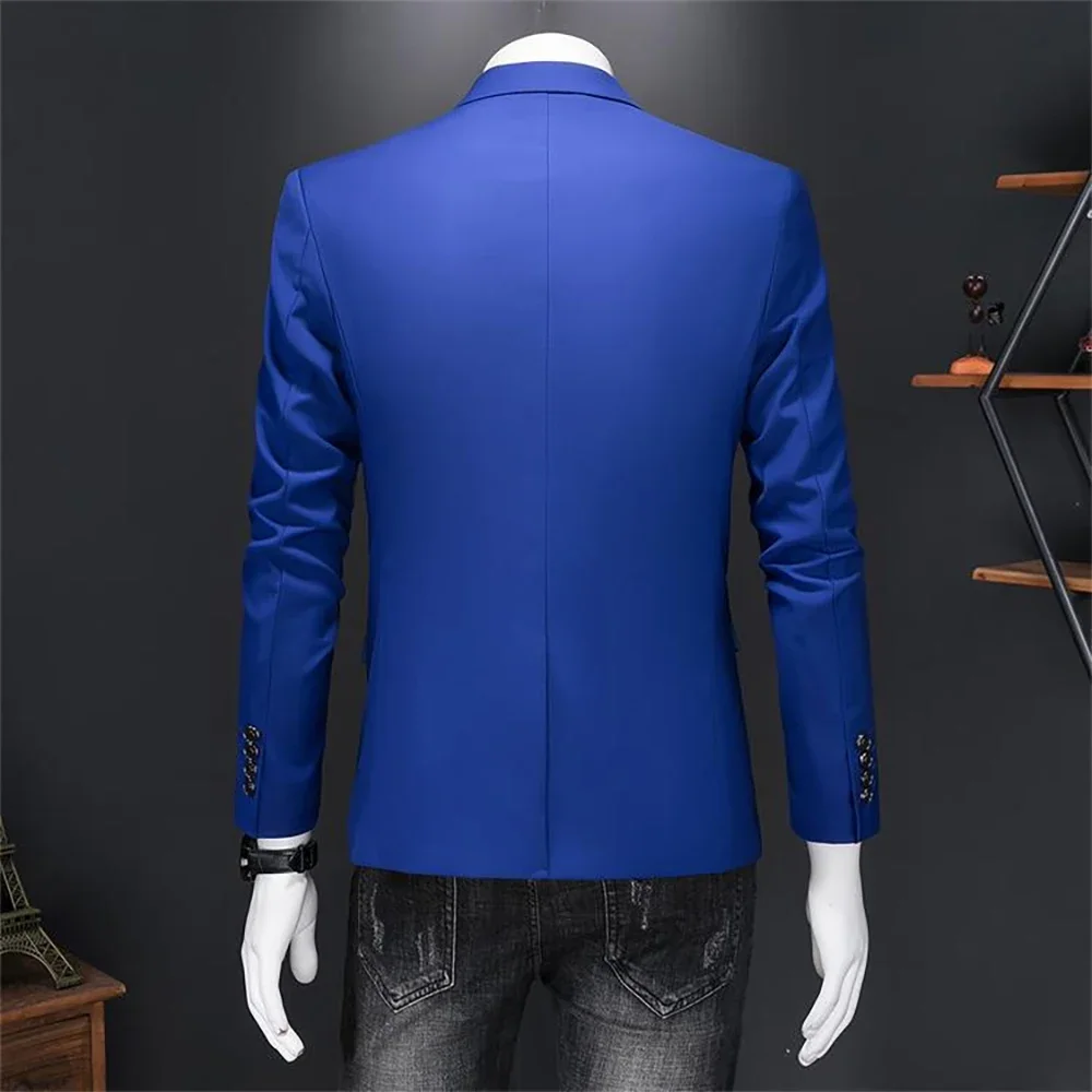 Boutique Fashion Solid Color High-end Brand Casual Business Men's Blazer Groom Wedding Gown Blazers for Men Suit Tops Jacke Coat - Image 3