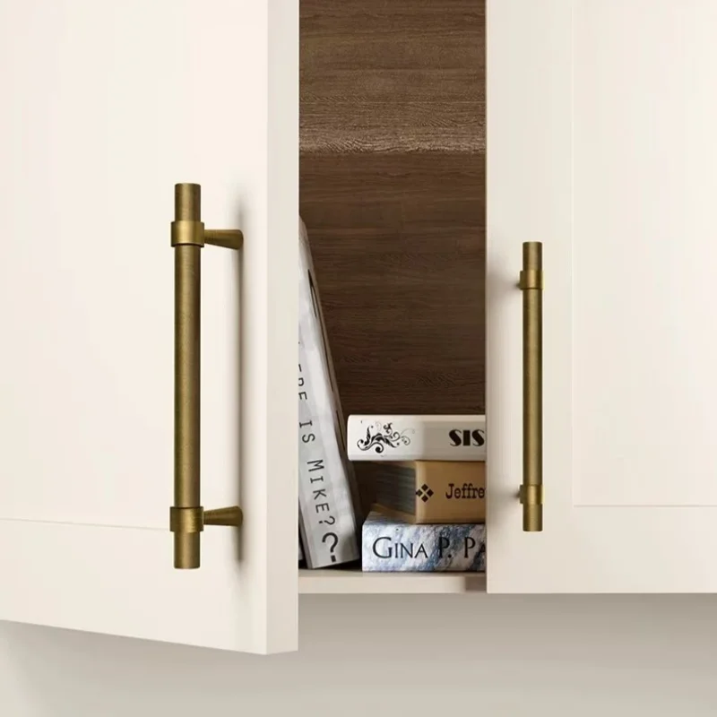 Antique Solid Brass Wardrobe Closet Door Pulls Retro Drawer Knobs Kitchen Accessories Cabinet Storage Handles Furniture Handles - Image 4