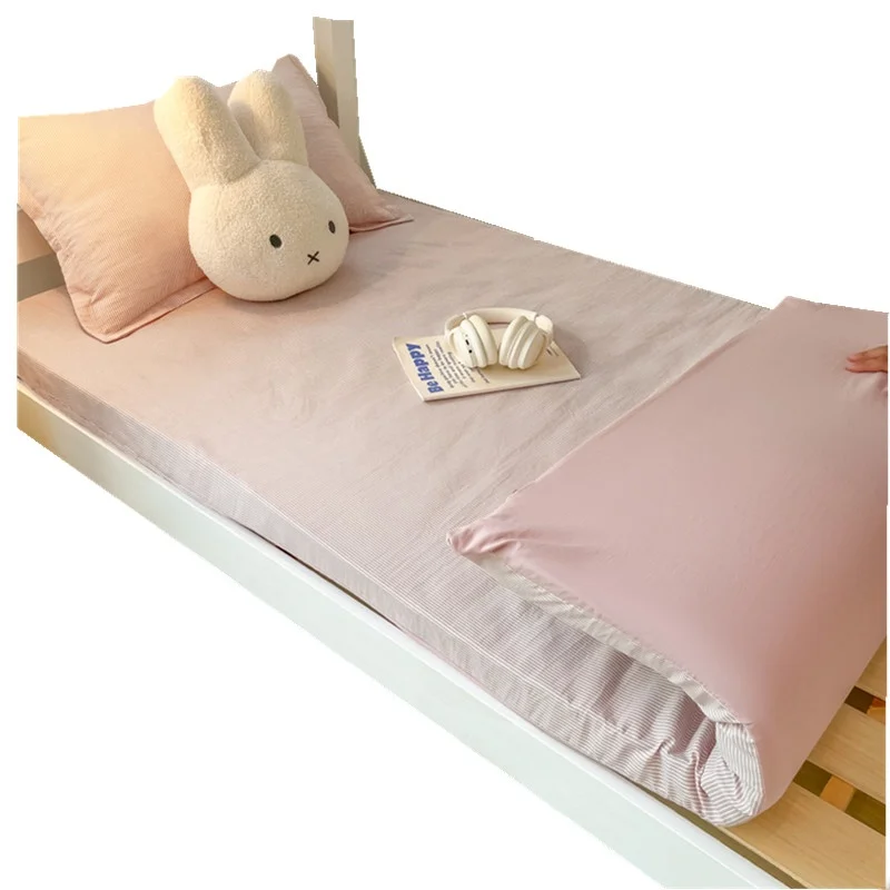 Universi Student Dormi Mattr Cover Waable Cotton Pad Full Wrap Single Person 90x200 Bed Mattr Quilt Cover - Image 5