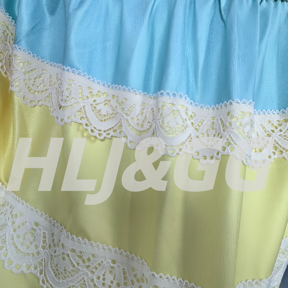 HLJ&GG Y2K Fashion Lace Splicing Bodycon Spaghetti Strap Mini Dresses Women Sleeveless Backless V Neck Slim Vestidos Streetwear - Image 6