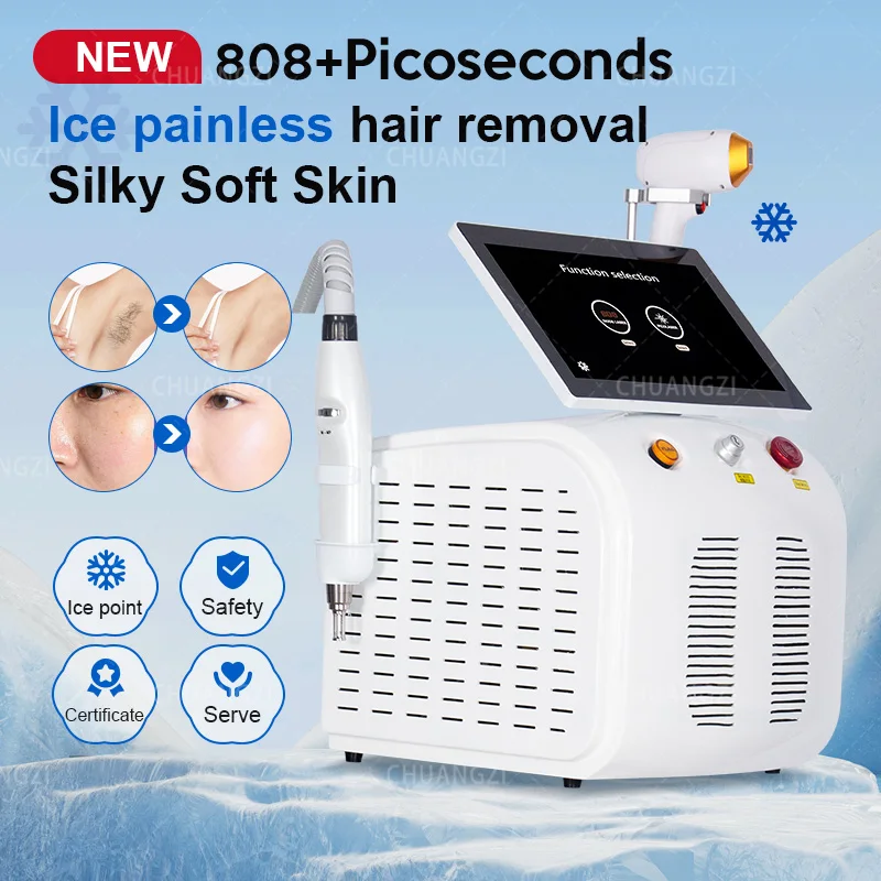 Diode Picolaser 808 Diode Laser Hair Depilation Nd Yag Picosecond Laser Tattoo Remo Machine 2 In 1 Diode And Picosecond Laser. - Image 6