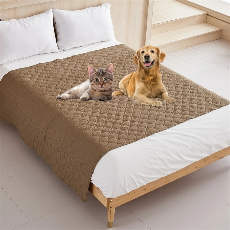 Anti-dirt Bedspread Mattress Cover Pets Dogs Kids Cats Mattress Slipcover Breathable Cool Bed Mat for Bedroom Home Protector