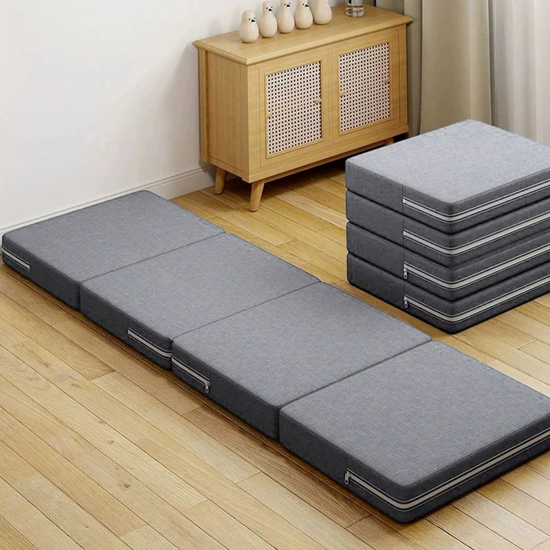 Four Fold Design Sponge Mattresses Office Lunch Break Single Bed Furniture Simple Mat Tatami Yoga Pad Japanese Folding Mattress