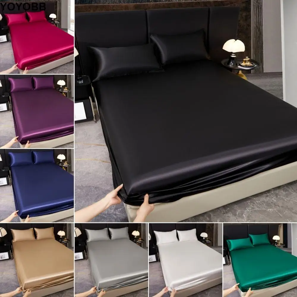 Durable Waterproof Mattress Cover Solid Color Dust Proof Matress Protector Breathable Elastic Bedspread Hotel