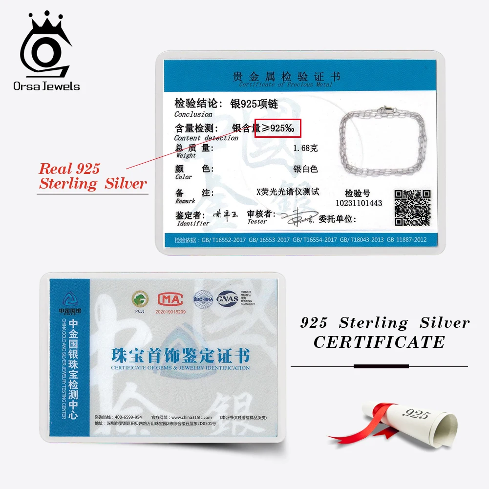 ORSA JEWELS 14K Gold 925 Sterling Silver 1.8mm Paperclip Neck Chain Fashion Link Chain Necklaces for Women Dainty Jewelry SC39 - Image 6