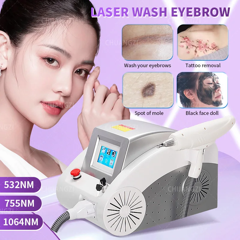 Nd Yag Laser Tattoo Removal Machine - New Portable Pico Laser High Precision Tattoo Laser Removal Professional Beauty Equipment.