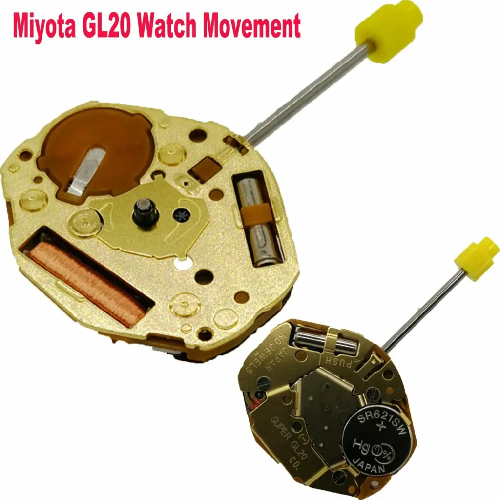 For Miyota GL20 Movement 6¾ x 8 ‴ Quartz Movement 2Hands Movement With Battery&Adjusting Stem Watch Repair Accessories