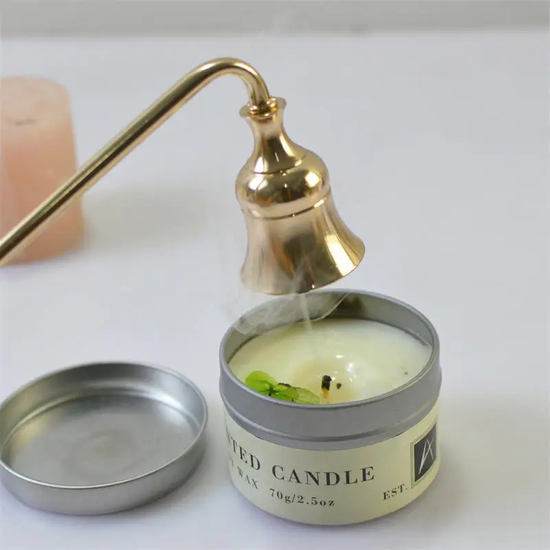 1PC Candle Extinguishing Tool Candle Stopper Polished Surface Bell Shaped Extinguish Cover for Candle Lovers 3color optional