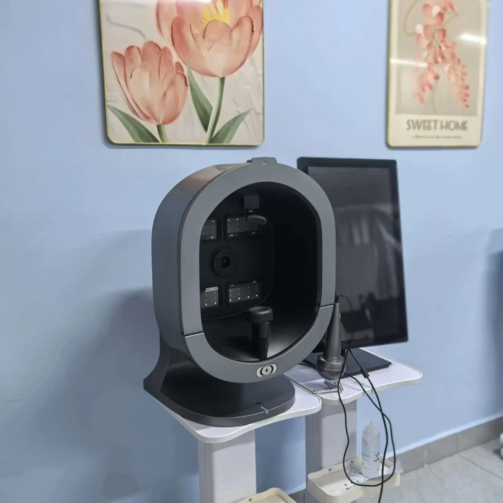 Latest 3D Smart Facial Skin Analyzer X5 Intelligent AI Scalp Test Machine LED Desktop Hair Loss Prevention Skin Tester for Salon