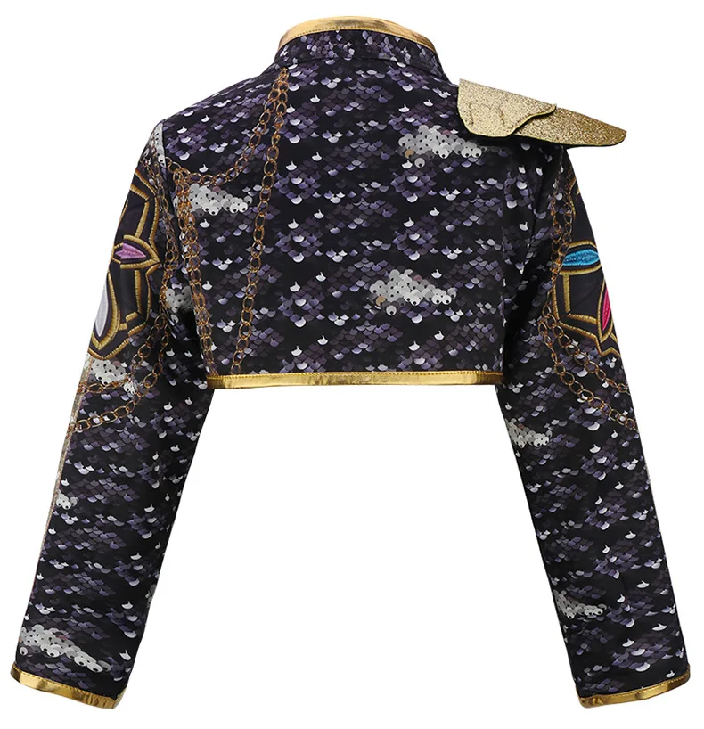 Kpop Idol Uniform Cosplay Costume Girls Black Jacket Tops+Shorts For Kids Birthday Party Halloween Carnival Performance Outfits - Image 5