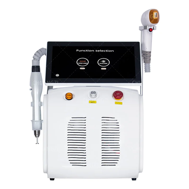 Diode Picolaser 808 Diode Laser Hair Depilation Nd Yag Picosecond Laser Tattoo Remo Machine 2 In 1 Diode And Picosecond Laser.