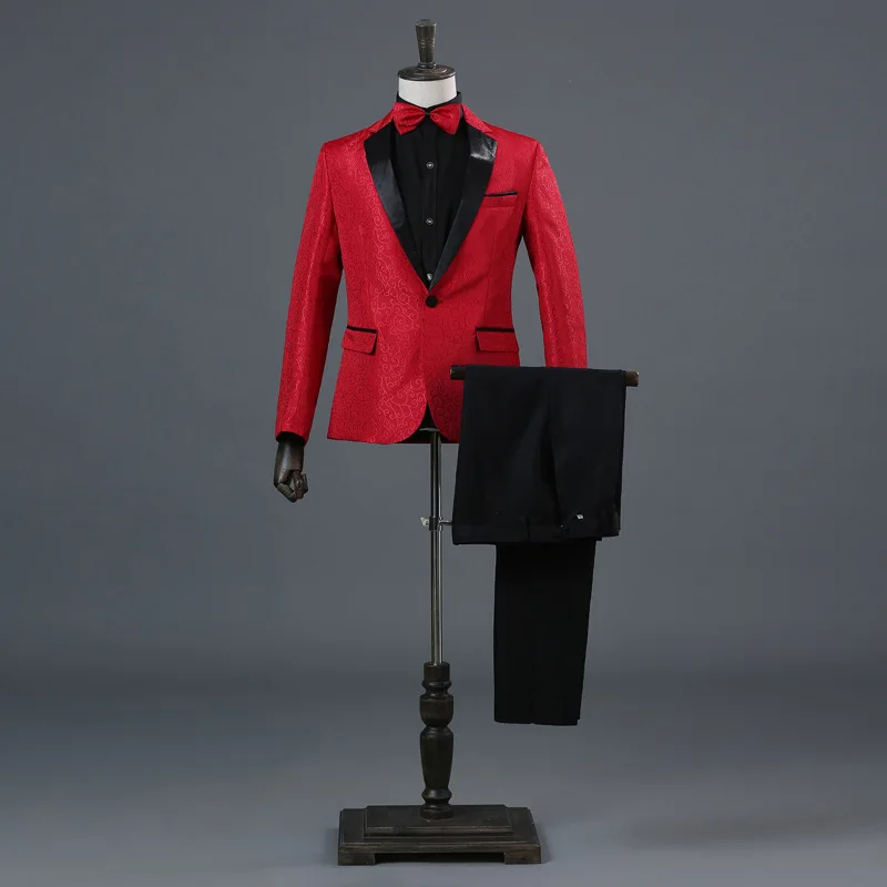 2026 New Men's Blue Suit Jacket with Black Trousers, Wedding Party Two-Piece Set, Asian Sizes M-XXL.Red or Blue Available - Image 5