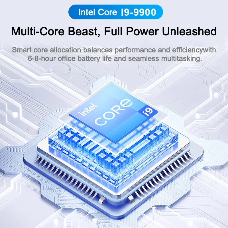 HOT 15.6" Laptop Intel Core i9 9900 32GB 2TB 1920*1080 HD Windows 11 Gaming Computer PC Gamer office Ultra Slim Notebook - Image 4