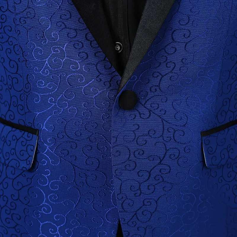 2026 New Men's Blue Suit Jacket with Black Trousers, Wedding Party Two-Piece Set, Asian Sizes M-XXL.Red or Blue Available - Image 3