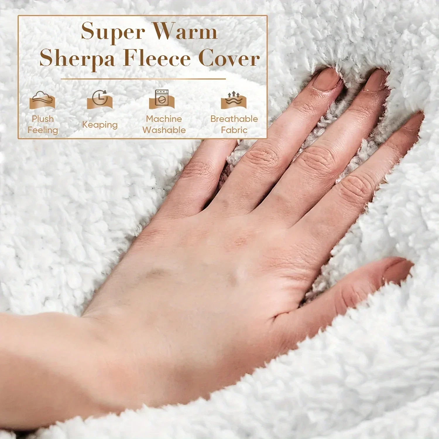 Fleece Mattress Topper Extra Thick Luxury Plush Bed Pad Soft Pillow Fill Back Pain Relief Winter Warmth Thicken Lamb Home Use - Image 3