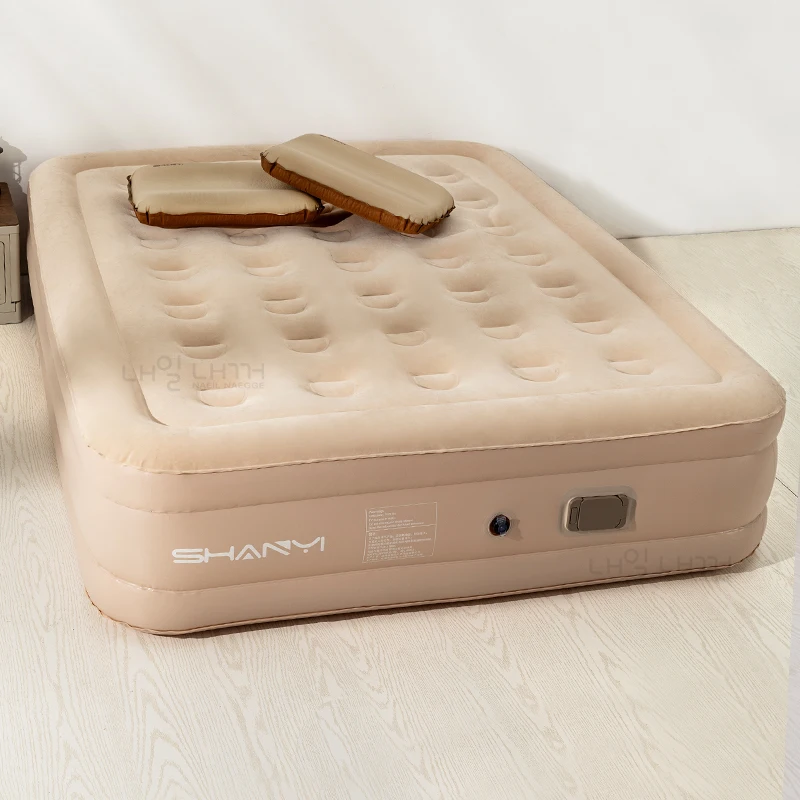 NAEILNAEGGE Air Mattress with Auto Inflation, Camping Mat, Outdoor Portable Mattress, Double Queen Size, Indoor Air Mattress, Glamping Mat, PVC Inflatable Sleeping Mattress, Luxurious 2-Person Outdoor Camping Bed Mat, - Image 4