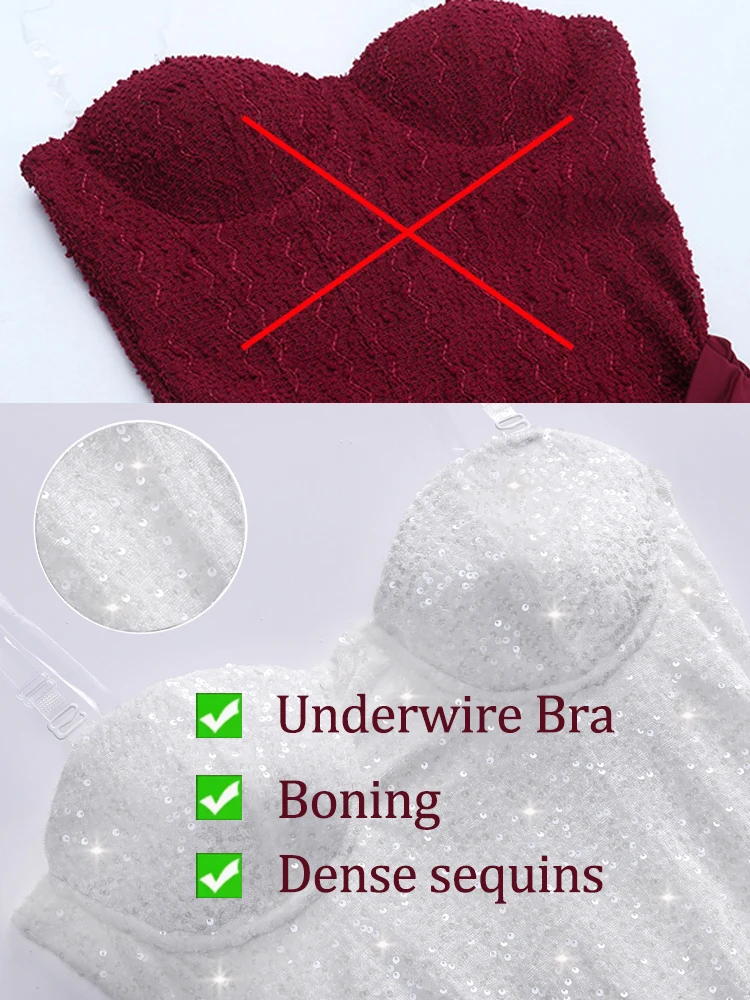 Suninheart Women's Evening Dress Luxury Elegant Velvet White Long One-piece Dress Gown Sequins Birthday Cocktail Party Dresses - Image 6