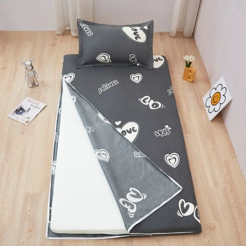 WOSTAR 360° fully enclosed two-way with zipper mattress protector cover 2 people bedroom single double bed sheet protection pad