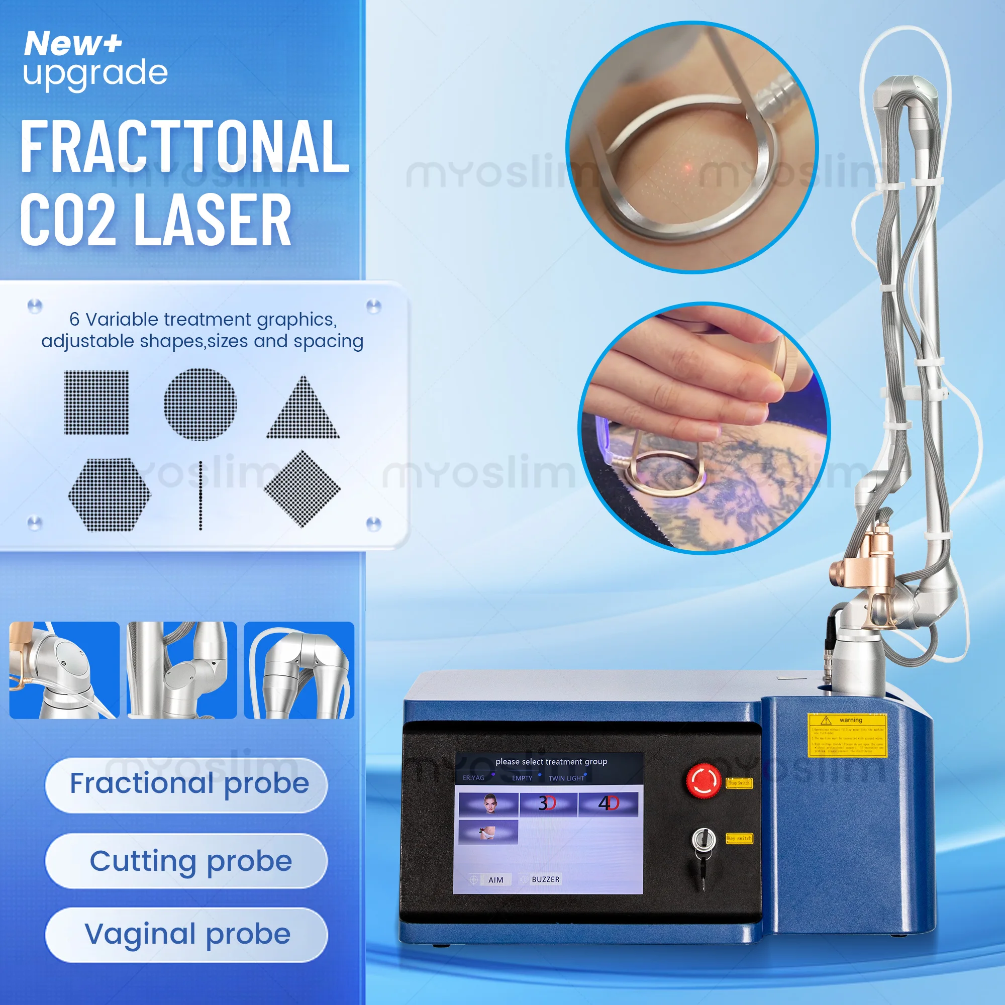 Co2 Fractional Laser Therapy Device Uses Infrared Light Guidance To Perform 360° Treatment And Is Equipped With 6 Variable - Image 3